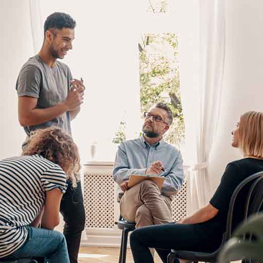 teen standing group therapy for drug treatment